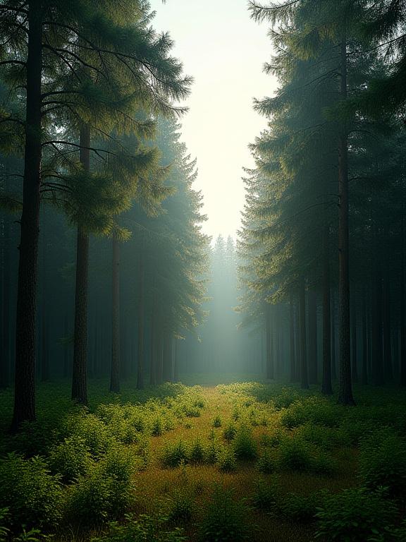 En rofylld svensk skog som symboliserar naturen och hållbarhet